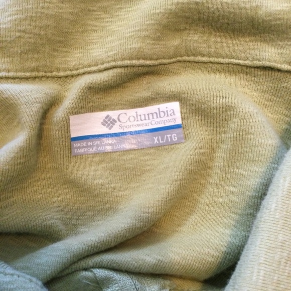 Columbia Sportswear Green Zip-Up Sweatshirt Top Casual Size XL - Picture 6 of 6